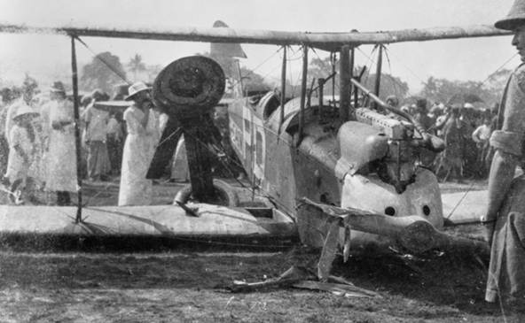 MOULMEIN, BURMA, EARLY 1920-04. THE FIRST SINGLE ENGINED AEROPLANE ...
